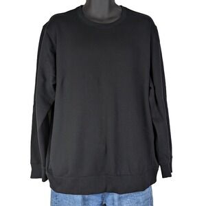 Manmade Black Premium Modal Cotton Crewneck Sweatshirt XL